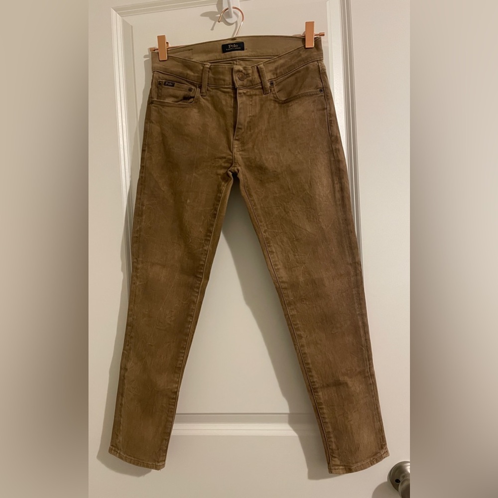 POLO RALPH LAUREN Tan Acid Wash, Skinny Jeans, Size 26R